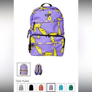 Neff MOMENTUM BACKPACK purple melting smiley faces